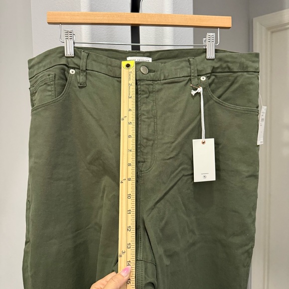 Good American Women's Size 20 Green Good Waist Palazzo Wide Leg Pant Jeans - Picture 7 of 11